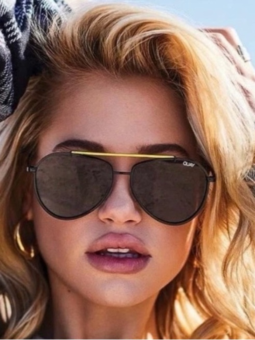 Quay Australia Black Aviator “dirty habit” Sunglasses - Picture 2 of 13
